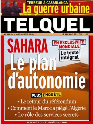 sahara..le plan d'autonomie